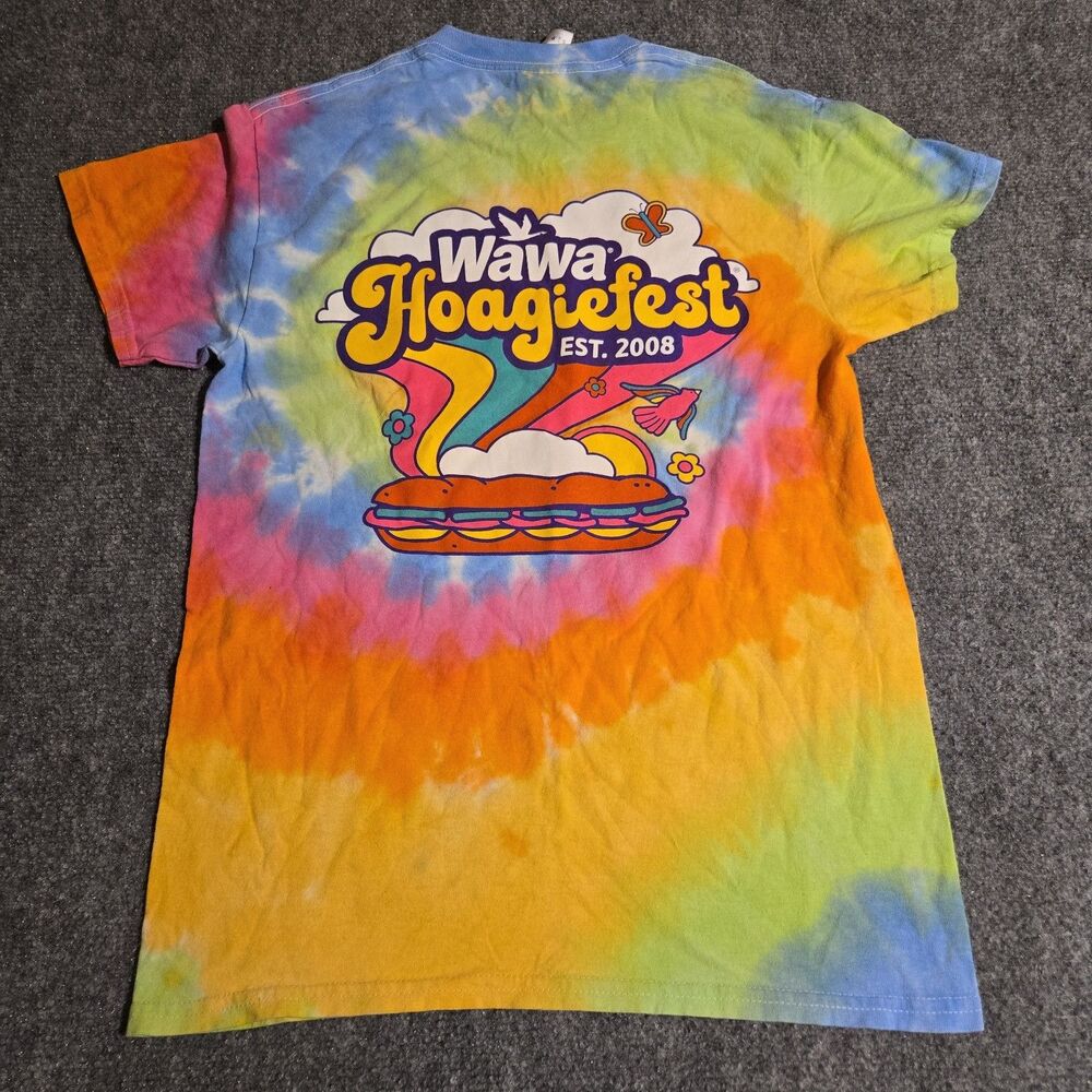 Wawa Hoagiefest 2008 T-Shirt Mens Small Tie Dye Short Sleeve Pullover Colortone